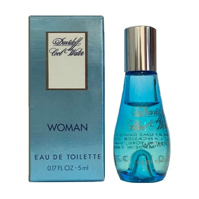Cool Water Mini Perfume by Davidoff 0.17oz / 5ml Eau De Toilette for Women Cool Water Mini Perfume by Davidoff 0.17oz / 5ml Eau De Toilette for Women